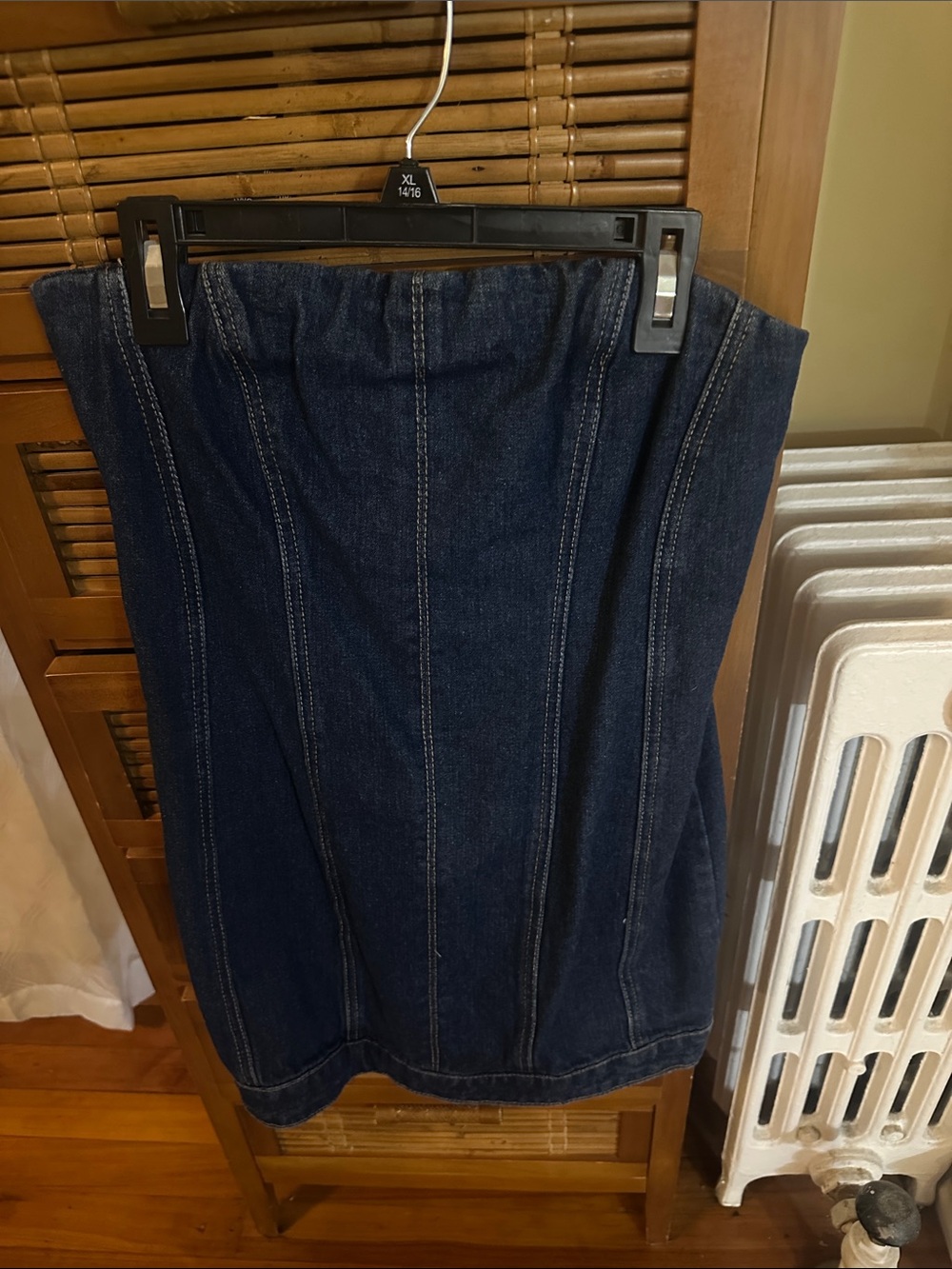 Forever 21 Dark Blue Denim Tube Mini Dress